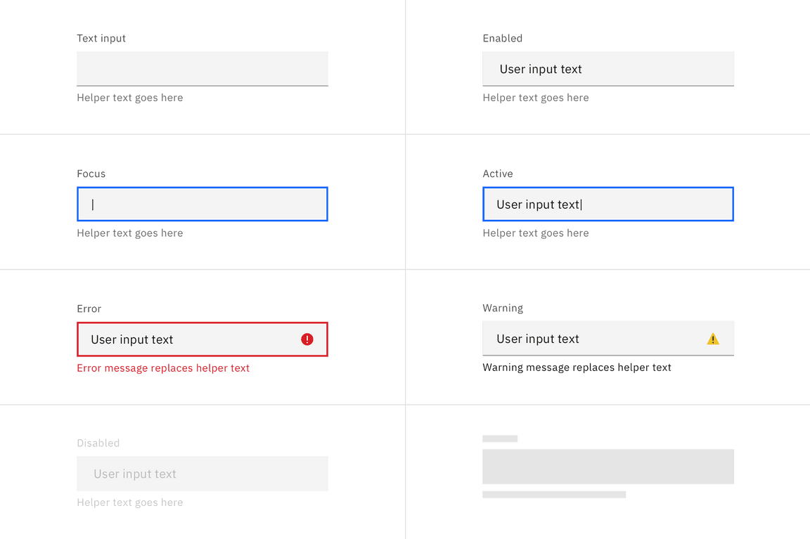 Text input states